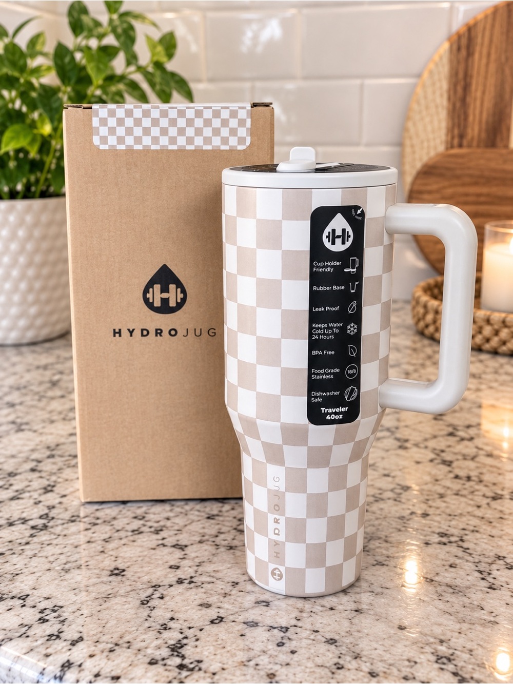 HydroJug SANDSTONE 40oz Traveler Tumbler NEW!!